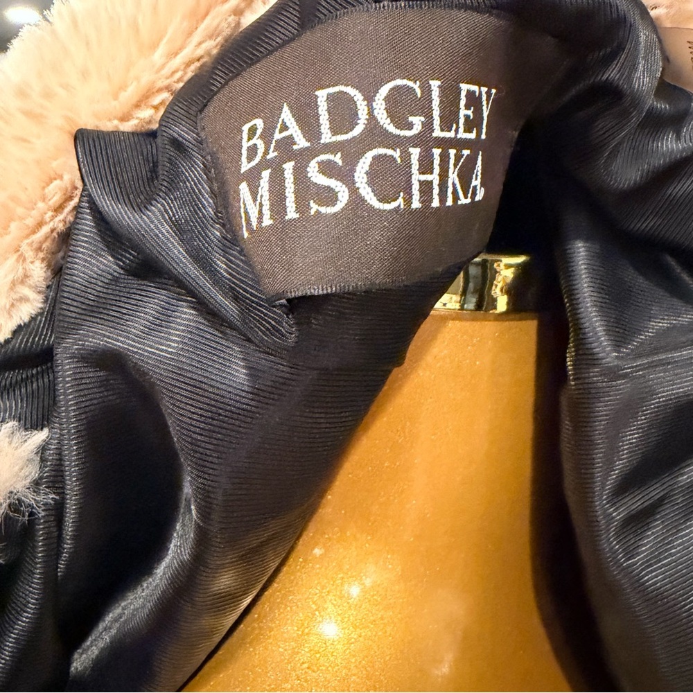 Badgley Mischka Soft Cream Teddy Jacket - Picture 4 of 6